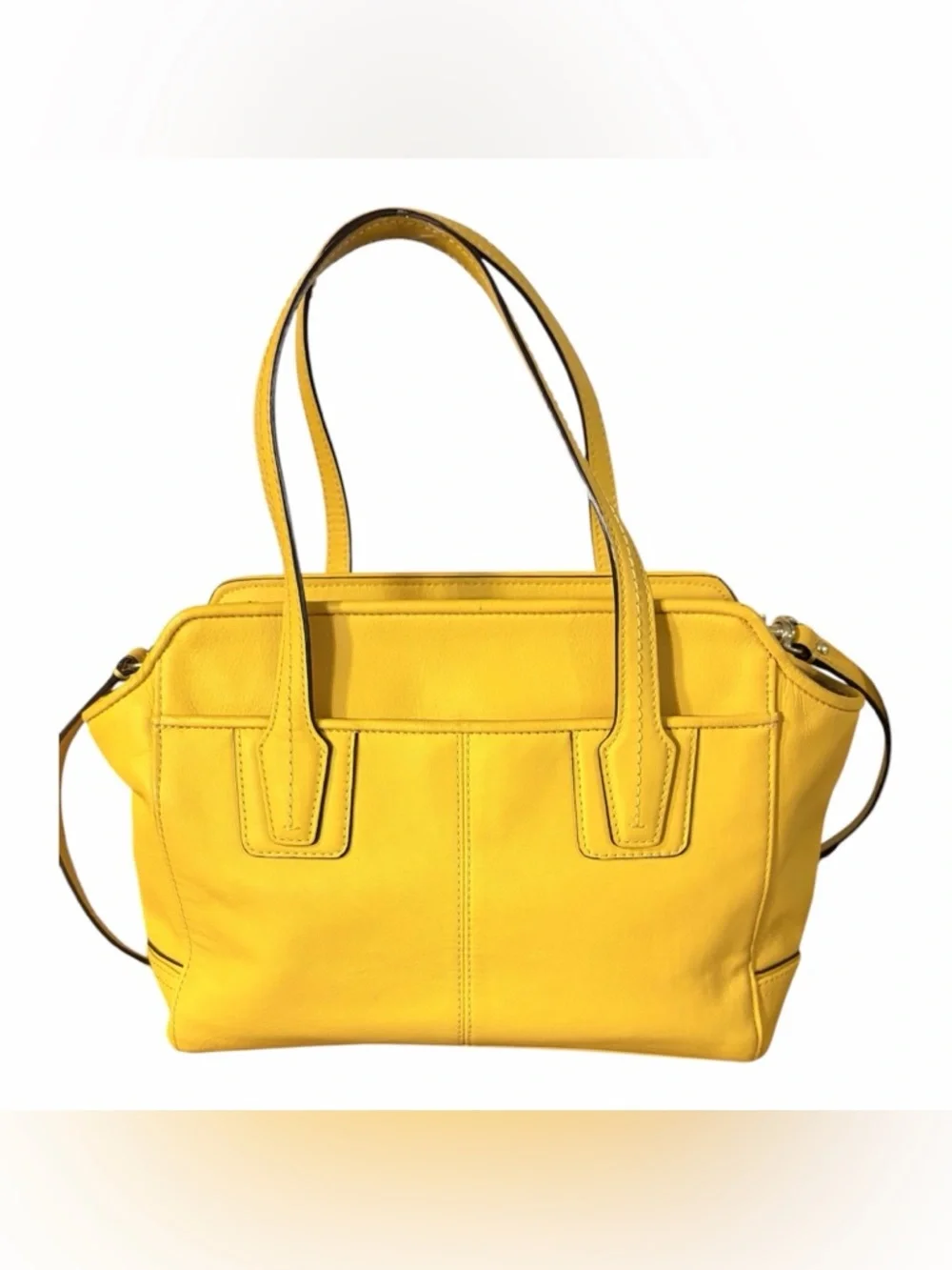 Coach Taylor Leather Bette Small Tote Crossbody Sunflower Yellow - Picture 4 of 4